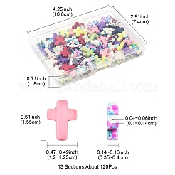 120Pcs 13 Colors Dyed Synthetic Turquoise Beads Sets&nbsp;G-FS0005-84