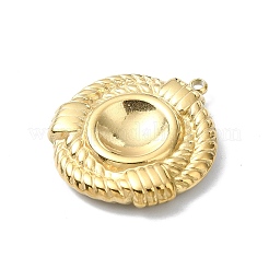 304 Stainless Steel Pendant Cabochon Settings&nbsp;STAS-L022-339G-04