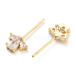 Brass Micro Cubic Zirconia Peg Bails&nbsp;KK-Q789-20G