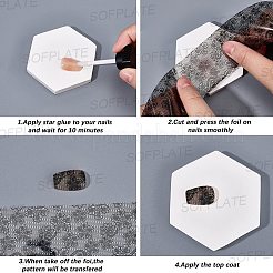 10 Rolls PET Lace Flower Nail Foils Floral Transfer Paper&nbsp;STIC-WH20010-16B