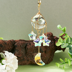 Stainless Steel Cable Chains Pouch Teardrop Pendant Decorations&nbsp;HJEW-TA00370