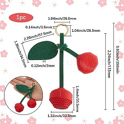 1Pc PU Leather with Alloy Keychains&nbsp;KEYC-SP0001-41C