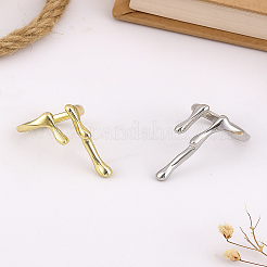 2Pcs 2 Styles Dripping Alloy Cuff Rings&nbsp;RJEW-LP0002-87