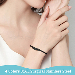 4 Sets 4 Colors 316L Surgical Stainless Steel Bayonet Clasps&nbsp;STAS-OC0001-17C