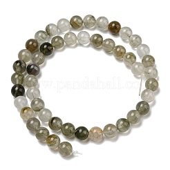 Natural Green Lodolite Quartz/Garden Quartz Beads Strands&nbsp;G-R494-A07-03