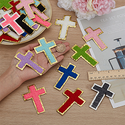 Towel Embroidery Style Cloth Iron on/Sew on Patches&nbsp;DIY-FG0007-22