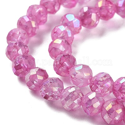 Transparent Electroplate Glass Beads Strands&nbsp;X-EGLA-F160-02D-1