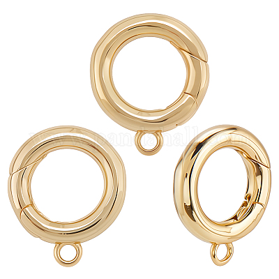 6Pcs Brass Spring Gate Clasps&nbsp;KK-SC0006-42G-02-1