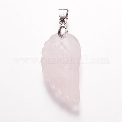 Natural Rose Quartz Pendants&nbsp;G-E339-02H-1