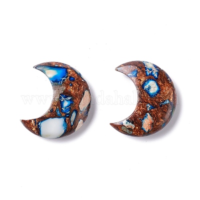 Assembled Synthetic Bronzite and Imperial Jasper Cabochons&nbsp;G-K317-B06-1