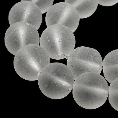 Baking Paint Transparent Glass Bead Strands&nbsp;GLAA-S031-10mm-13-1