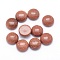 Synthetic Goldstone Cabochons, Half Round, 8x3.5~4mm