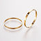 Brass Bead Frames, Ring, Golden, 24.5x0.5mm, Hole: 0.6mm