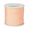 Nylon Braided Cord, Chinese Knotting Cord for Beading Jewelry Making Macrame Craft, Bisque, 0.8mm, about 98.43yards/roll(90m/roll)