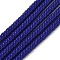 Opaque Glass Beads Strands, Disc, Marine Blue, 6x3mm, Hole: 1.2mm, about 115pcs/strand, 14.96''(38cm)