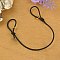 Elastic Cord Bracelet Making, with Iron Jump Rings, Adjustable, Black, 130mm
