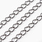 Brass Twisted Chains, Curb Chains, Soldered, Cadmium Free & Nickel Free & Lead Free, with Spool, Gunmetal, 3x2x0.45mm, about 328.08 Feet(100m)/roll