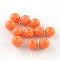 Acrylic Imitation Gemstone Beads, Round, Coral, 10mm, Hole: 2mm, about 925pcs/500g