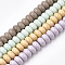 Natural Agate Beads Strands, Dyed, Rondelle, Mixed Color, 7.5~8x4.5mm, Hole: 1mm, about 90pcs/strand, 15.7 inch