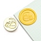 Round Brass Stamp Heads, Golden, Cat Shape, 25mm