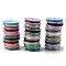 Polyester Metallic Thread, with Fish Thread Inner, Round, Mixed Color, 1mm