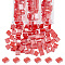 210~240Pcs Glass Seed Beads, 2-Hole, Square, FireBrick, 5x4.5~5.5x2~2.5mm, Hole: 0.5~0.8mm