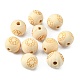 Natural Theaceae Wood Beads&nbsp;WOOD-TAC0007-07B-2