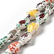Handmade Printed Porcelain Beads&nbsp;PORC-F005-03-4