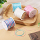 4 Rolls 4 Styles Macaron Color Segment Dyed Nylon Braided Cord&nbsp;NWIR-TA0001-22-4