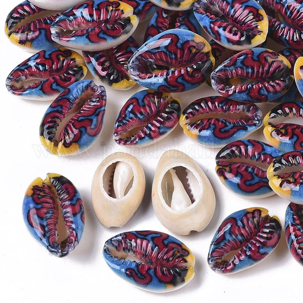 Wholesale Printed Natural Cowrie Shell Beads - Pandahall.com