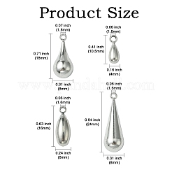 8Pcs 4 Styles 304 Stainless Steel Pendants&nbsp;STAS-CJ0002-84