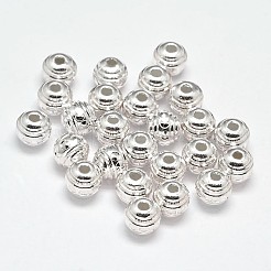 Fancy Cut 925 Sterling Silver Round Beads&nbsp;STER-F012-10