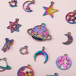 14 Pcs Space Theme 316L Surgical Stainless Steel Charms & Pendants&nbsp;JX097A