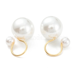 Plastic Imitation Pearl Cuff Earrings&nbsp;EJEW-G283-06