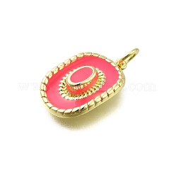 Brass Enamel Pendants&nbsp;KK-K400-20G-04