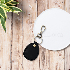 Oval Cowhide Pendant Keychains&nbsp;KEYC-WH20001-17C