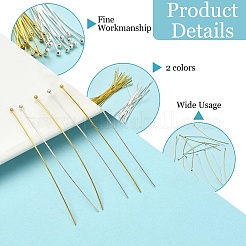 160Pcs 2 Colors Brass Ball Head Pins&nbsp;KK-YW0002-91