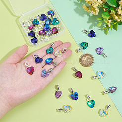 30Pcs 6 Colors Glass European Dangle Charms&nbsp;PALLOY-PH01825