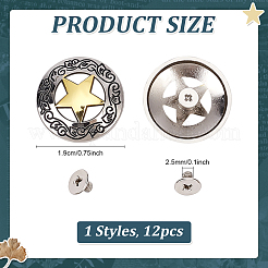 12 Bags Alloy Semi-Tublar Rivets&nbsp;FIND-ME0003-54