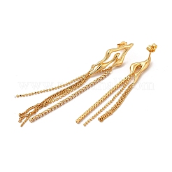 Clear Cubic Zirconia Star Chandelier Earrings&nbsp;LS-EJEW-P221-32G