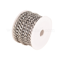 304 Stainless Steel Cuban Link Chains&nbsp;CHS-CJ0001-28P
