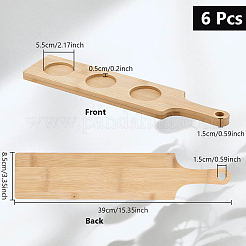 6Pcs Bamboo Wine Glass Tray&nbsp;AJEW-WH0797-001