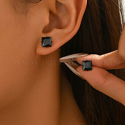 Geometric Square 304 Stainless Steel Stud Earrings for Women&nbsp;YP6314-2