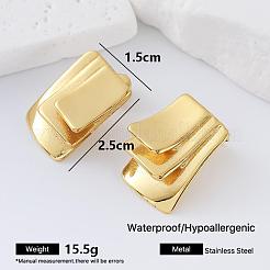 Geometric 304 Stainless Steel Stud Earrings for Women&nbsp;OI2162