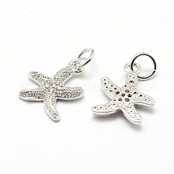 Brass Micro Pave Grade AAA Cubic Zirconia Pendants&nbsp;ZIRC-P072-05P-NR