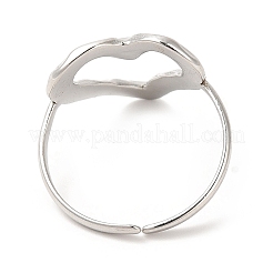 Non-Tarnish 201 Stainless Steel Open Cuff Ring&nbsp;RJEW-E063-51P