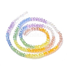 Transparent Electroplate Glass Beads Strands&nbsp;GLAA-E036-02