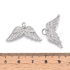 Brass Micro Pave Cubic Zirconia Cross Pendants&nbsp;ZIRC-T016-02P