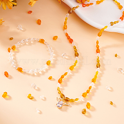 24 Strands 12 Styles Transparent Faceted Glass Beads&nbsp;GLAA-WR0001-04