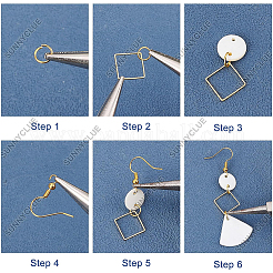 DIY Geometry Dangle Earring Making Kit&nbsp;DIY-SC0020-47